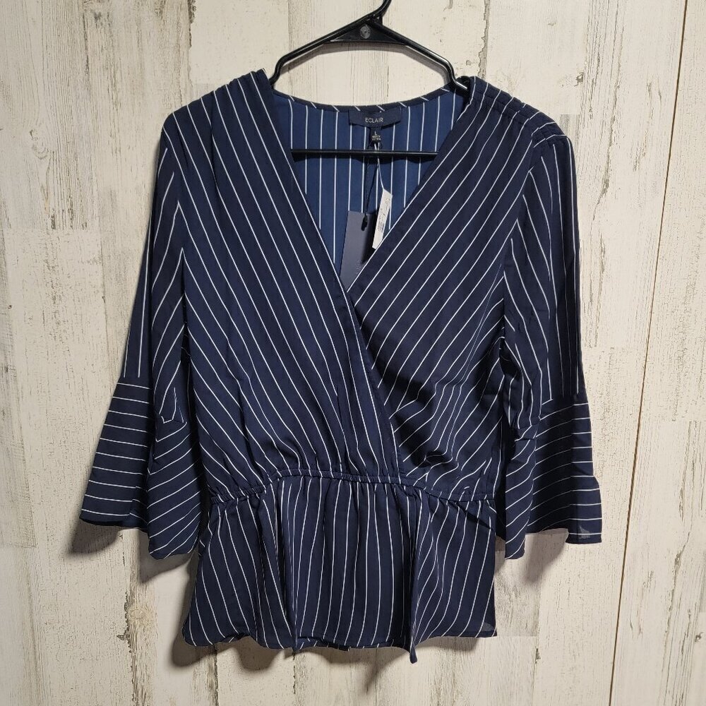 NWT Eclair Striped Blouse